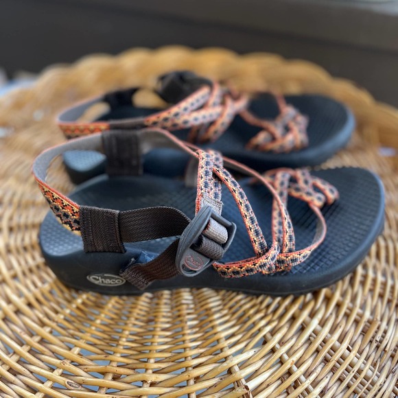 Chaco ZX2 W sz 7 multi orange/gray Hiking Water Double Strap Sport Athletic - Picture 6 of 8